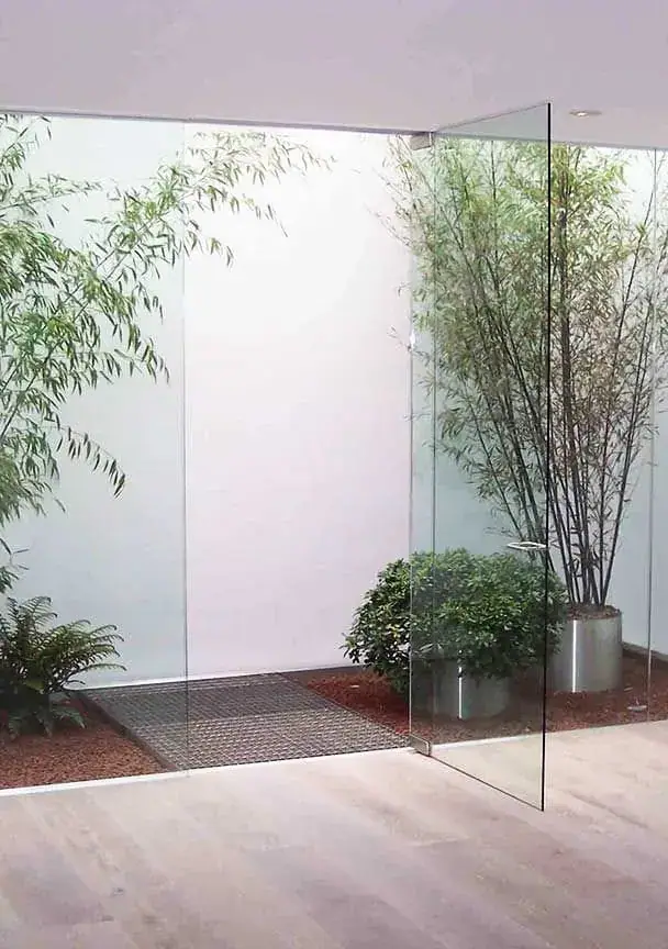 Frameless glass door style for a modern home